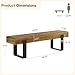 TRIBEWOOD Solid Wooden Entryway Bench, 63