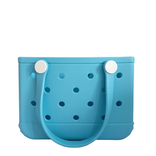 Borsa tote da esterno di piccole dimensioni: questa borsa da spiaggia in gomma è realizzata in materiale EVA resistente di alta qualità. Tracolla morbida per un facile trasporto. La borsa da spiaggia misura 27 x 21 x 11 cm.