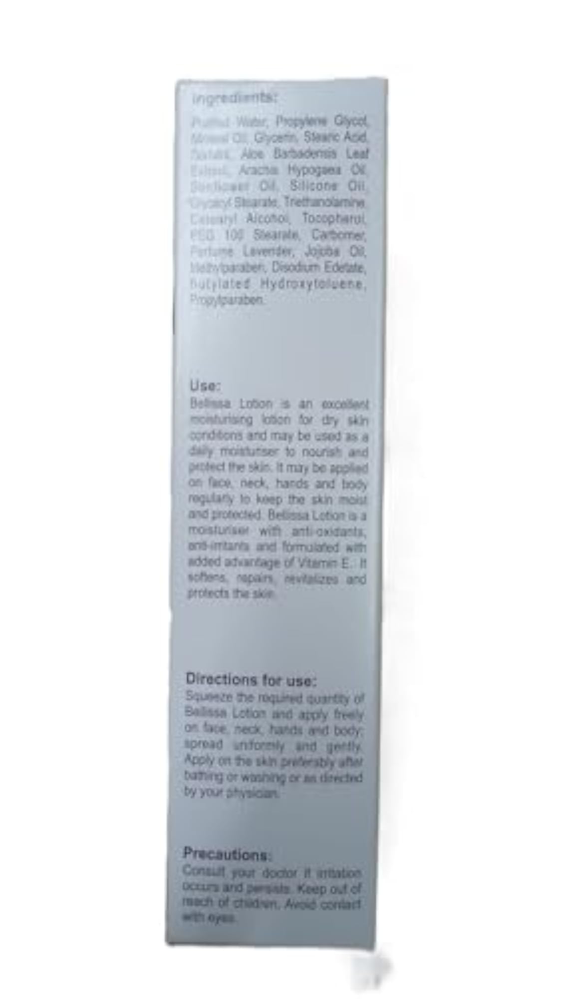 Bellissa Moisturising Lotion with Vitamin E and Aloe Vera