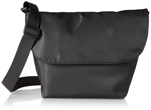 Amazon Essentials Unisex Adults' Messenger Crossbody Bag, Black, One Size Medium US