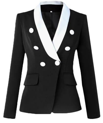 2 PC Double Breasted Womens Skirt Suit for Work Shawl Lapel Office Lady Outfit Business Suit Blazer Skirt Prom Suit2