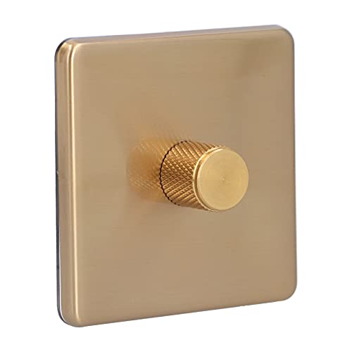 Dimmer Light Switches Elegant Scratch Proof Durable Brushed Brass Switch for Home Use AC220V (Monodimental light)