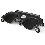 Magshion Knee Creeper on Wheels, Rolling Knee Pads with 5 Swivel Castors for Garage Workshop, Auto Repairing and Garden, 10x20 Inch Knee Roller with Tool Tray Holder - Black