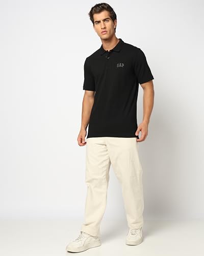 Image of Gap Men Solid Slim Fit Polo Neck Short Sleeves T-Shirt