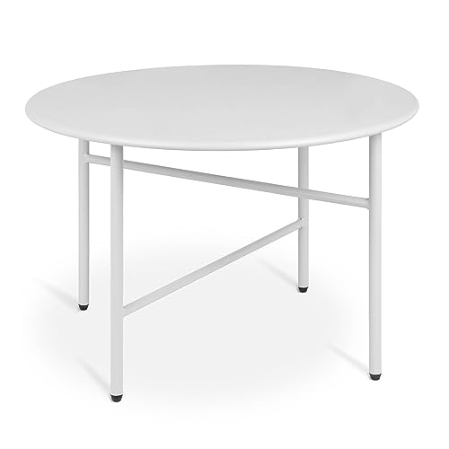 bomoe Beistelltisch Outdoor Gartentisch Rund Ø 53 cm Tischplatte Kratzfest – Stabiler Wohnzimmer...