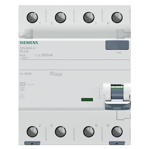 Siemens 5SV – Leitungsschutzschalter 5SV clase-ac 4 polig 40 A 300 mA 70 mm