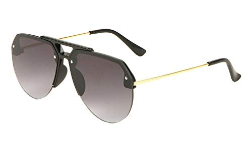 Dweebzilla Semi Rimless Luxury Sport Pilot Aviator Sunglasses