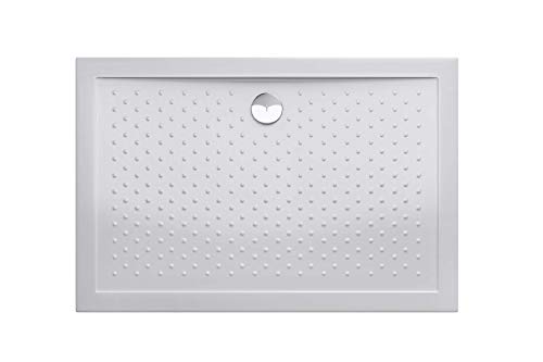 Durovin Bathrooms 1000 x 900 x 40mm Shower Tray Anti Slip Surface, Acrylic Material,Various Sizes, Rectangular Shape