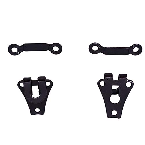 WedDecor Gunmetal 9mm Trouser Hook Sewing and Bar Fasteners Waistband Extenders for Trousers, Skirts, Arts & Crafts, Clothing, Clasps, DIY Project, 2pcs