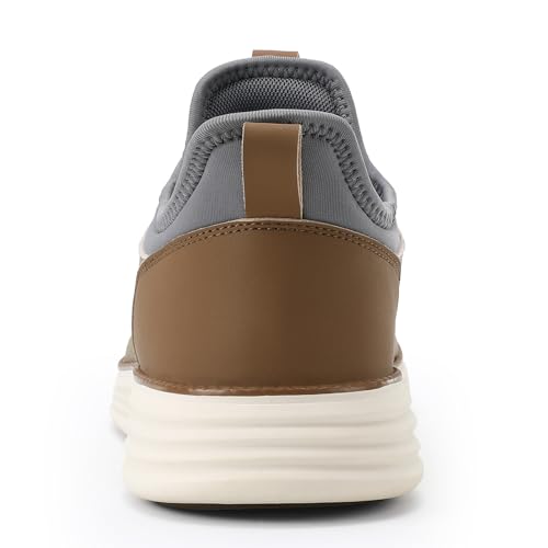Image of VILOCY Mens Slip On Casual Dress Shoes Hands Free Fashion Sneakers Mesh Tennis Walking Work Shoes Comfortable Breathable Lightweight Non Slip