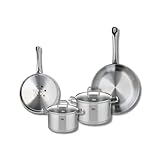 DESCRIPTION: Ce set comprend deux poêles de cuisson en inox de 24 et 28 cm ainsi que deux faitouts en inox de 16 et 20 cm tous adaptés à l'induction et sans revêtement garantissant robustesse et sécurité pour vos préparations culinaires