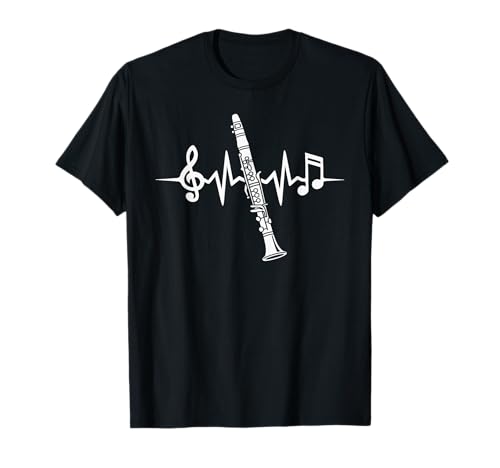 Clarinetista Latido del Corazón Músico Clarinete Camiseta