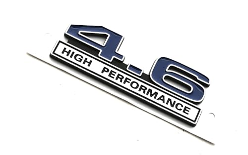 Image of 2pcs 4.6 Liter High Performance Engine Emblems Badge 3D Decals Stickers Cars Trucks (Chrome Blue)