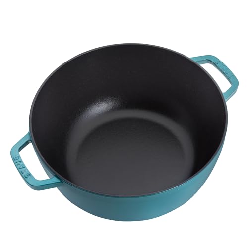 STAUB Turquoise 5-Quart French Oven, Made in France, Serves 5-6