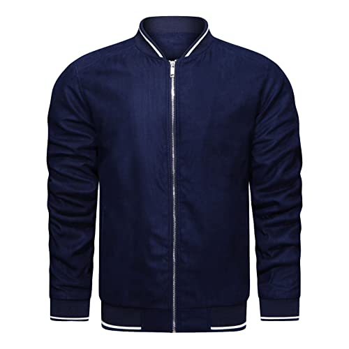 Veste de sport d'hiver hommes blouson baseball ample vêtement chaud fermeture éclair