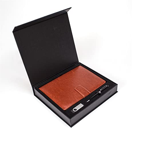 RYLMSM 2 Pcs Vintage Leather Notebook Weekly Daily for Aldult Gift Office Supplies Business Box Set image 5