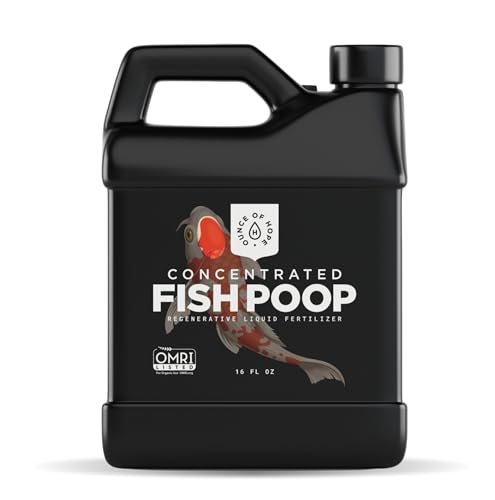 Ounce Of Hope OMRI Listed Organic Concentrated Fish Poop - Liquid Fertilizer for Vegetable Gardens, Indoor Plant Food for Houseplants, Hydroponic Nutrients, Soil Amendment (16 Ounces)