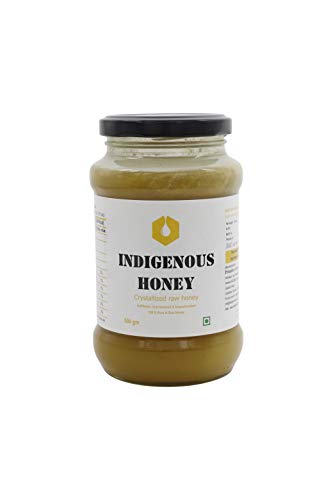 INDIGENOUS HONEY Raw Mustard Honey Pure Real Organic 17.64 oz Glass Jar