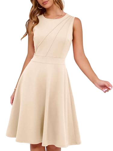 YIOYOLA Fit and Flare Cocktail Dress for Women Wedding Guest Business Work  Semi Formal A Line Dresses(YYL555-Apricot,S) : Clothing, Shoes & Jewelry -  Amazon.com