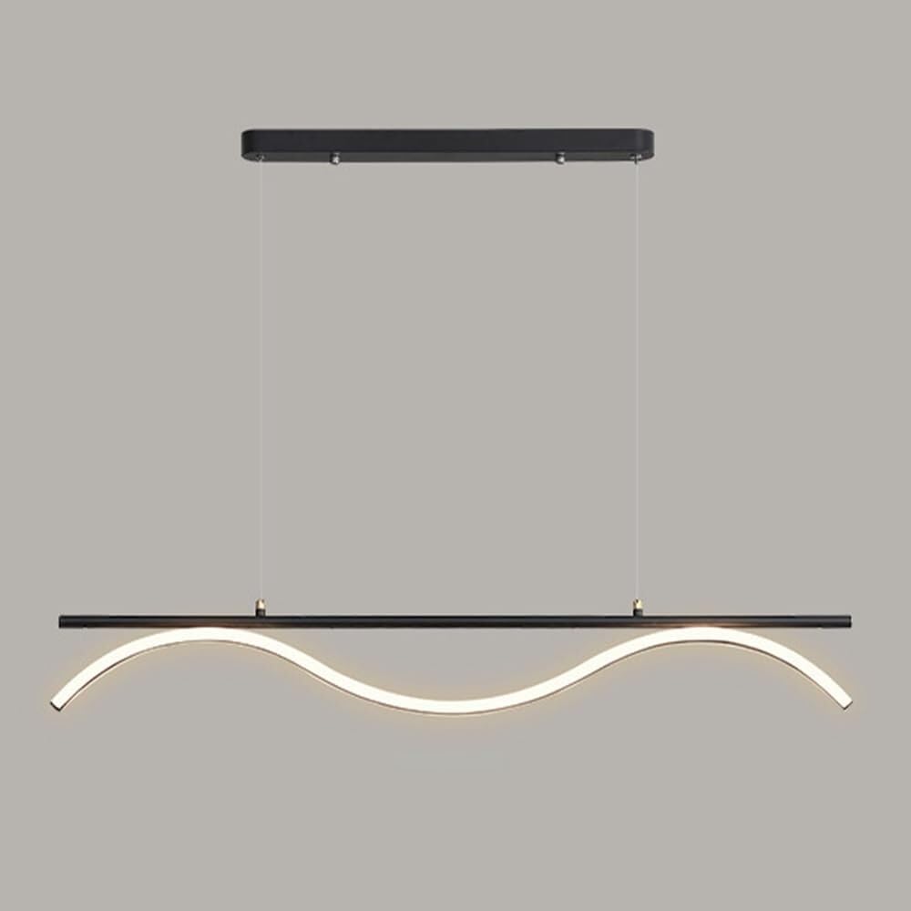 Vfdaswqq Girls Black Lamp, Island Lights Linear Led Dimmable Fixture 40W Chandeliers For(Black)