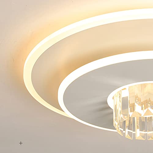 Lumières chambre moderne avec plafonnier LED rond et télécommande - 3