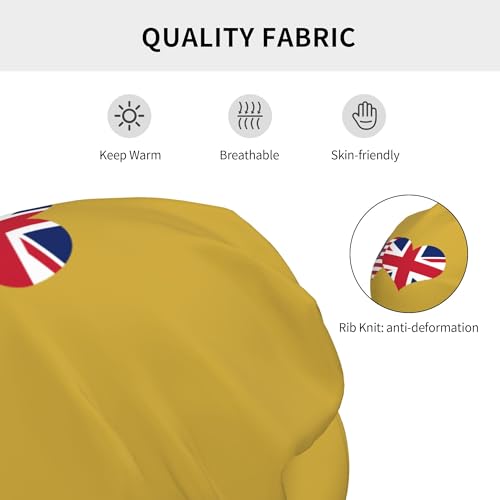 American Flag and British Flag Children Hip Hop Knitted Hat Kids Elastic Leisure Knit Cap Warm Sleep Beanies Black3