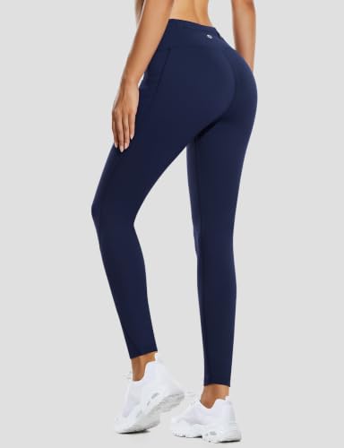 Image of baleaf Women's Fleece Lined Leggings Thermal Warm Winter Tights | 25 inch /27 inch, Water Resistant, Pockets, Running, Hiking, Yoga, Skiing, Travel, for Cold Weather, Leggings for Women