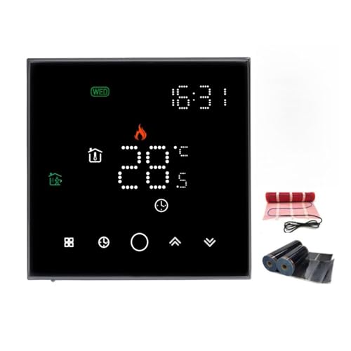 Termostato Inteligente Smart Wifi Warment Room Termostato Agua de agua Caldera de piso eléctrico Calefacción Aplicación Temperatura remota Toque Toque Controlador de temperatura de la pantalla de vidr