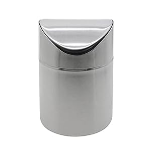 Vuilnisbakken 1.5L Mini Prullenbak CAN Dikke roestvrijstalen vuilnisbak Sanitair Bin Huishoudelijke Kantoor Pluth Bin…