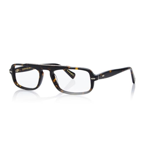 Image of Shisen Fox SAMURAI Versatile Vintage Rectangular Frames for eyeglasses | Stylish eyewear Crafted from Italian Acetate material | 54 MEDIUM Unisex Spectacle Eye frame with Demo lenses