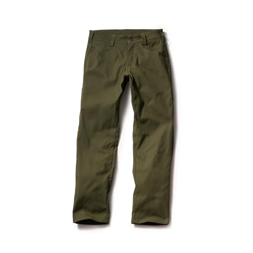 TRUEWERK Mens EDO WerkPant - Tapered 4-Way Stretch Trade Work Pants Moisture-Wicking Tear & Abrasion-Resistant Office-to-Jobsite Pants for Electricians & HVAC Techs Olive Night 32W x 30L