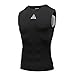 AMZSPORT Herren Kühlendes Tank Top Atmungsaktive Ärmelloses Kompressionsshirt Funktionsshirt Unterhemd, Schwarz, M