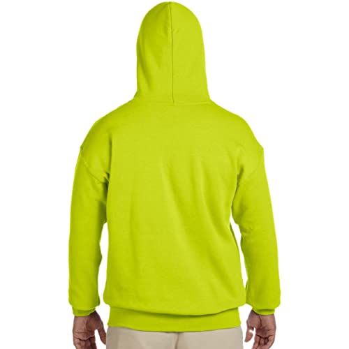 Gildan Mens Heavy Blend Hooded Sweatshirt Safety Greens2