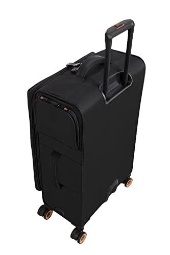 27 Black Softside Checked Spinner Suitcase by it Luggage