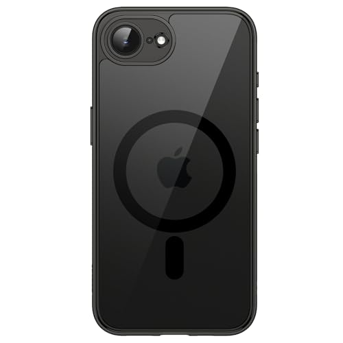 Image of JETech Magnetic Cover Case for iPhone 17e (2026) / iPhone 16e Compatible with MagSafe, Shockproof Phone Bumper Cover, Anti-Scratch Clear Back, 6.1-Inch Display (Black)