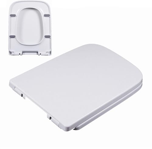 Abattant WC carré rigide et durable avec frein de chute