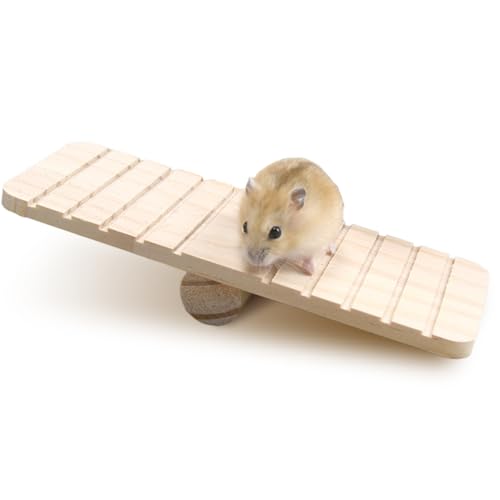 Hamster Wippe, Kaninchen Zubehör, Meerschweinchen Spielzeug, Hamster Klettern Spielzeug Holz Leiter Brücke Hamster Rennmaus Mäuse und kleine Tiere (19 × 7 × 3 cm) Hamster Wippe, Kaninchen Zubehör, Meerschweinchen Spielzeug, Hamster Klettern Spielzeug Holz Leiter Brücke Hamster Rennmaus Mäuse und kleine Tiere (19 × 7 × 3 cm)