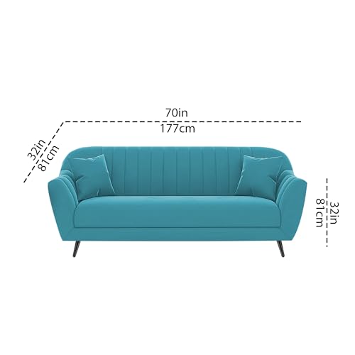 Image of Atticus 3+1+1 Seater Sofa Set for Living Room (Turquise Colour) Premium Fabric Sofa