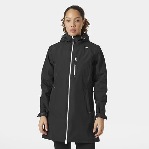 Evita mojarte con Helly Hansen W Long Belfast Jacket abrigo largo impermeable 6