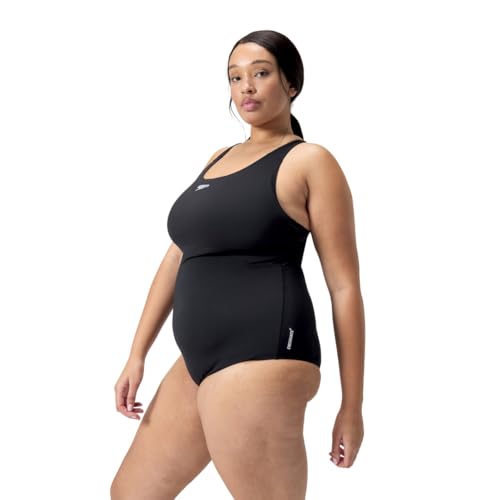 Speedo Women's Endurance+ Medalist Swimsuit | Fitness, Black, 40