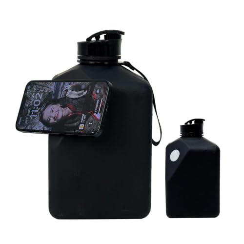 Image of INDIAN HUNK Premium Fitness Water Gallon 91oz (2.7L) - BPA-Free Leakproof Gym Water Bottle with Flip-Top Lid, MagSafe-Compatible Mobile Holder | Strong Quality Tested | Made in India