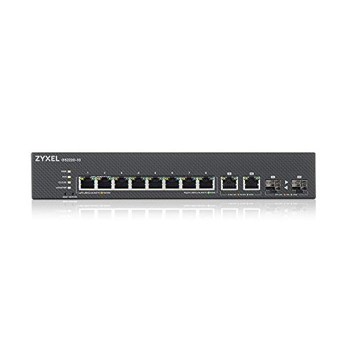 Image of Zyxel 8-Port Gigabit Switch | Layer 2 Managed | 2x Gigabit Combo Ports | Fanless | Hybrid Cloud Mode [GS2220-10]