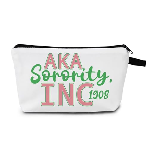 MoCaliduccious AKA Makeup Bag AKA sorority inc 1980 Print Cosmetic Organizer Sisterly Birthday Gifts for Teens Women Travel Organizer Holiday Present for Her