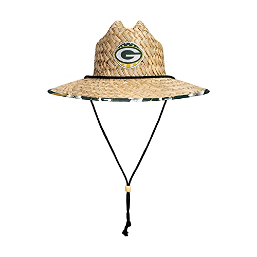 Image of NFL Team Logo Americana Floral Lifeguard Beach Straw Sun Hat