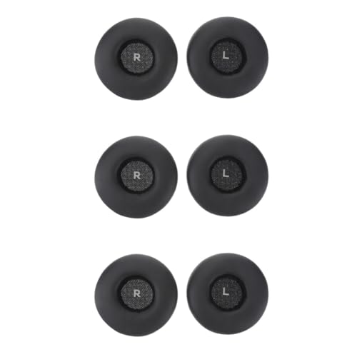 Coussinets de remplacement noirs pour casque écouteurs en PU et mousse de confort HEMOTON
