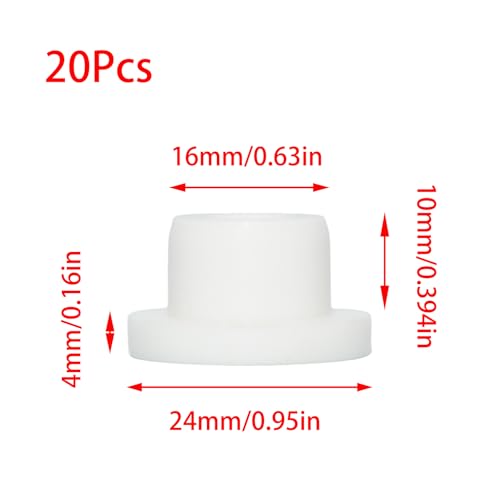 Image of 20 PCS Silicone Rubber Plug,White Hole Plug,Waterproof Plug Tube Plugs Hole Plug,Flexible Hole Plug Cover Fit for 0.63 inch /16mm