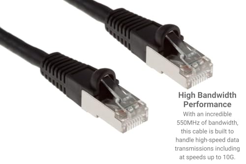 Cable Ethernet Cat6 Blindado 15 ft Negro RJ45 miniatura 5