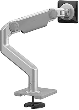 Humanscale M8.1 ذراع شاشة قابل للتعديل مع حامل وقاعدة من خلال الترباس - فضي M81BTSBTB