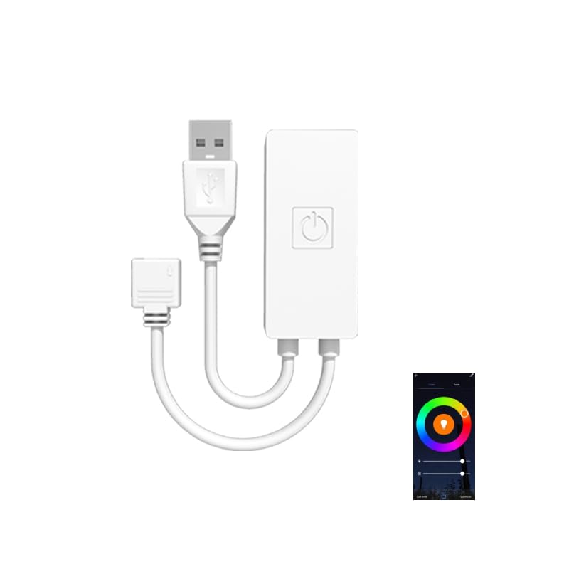 aixi-SHS Wi-Fi LED Controller 4 pin USB RGB DC5V Tuya APP Remote Control Light Dimmable, Alexa Compatible LED Strip Controller
