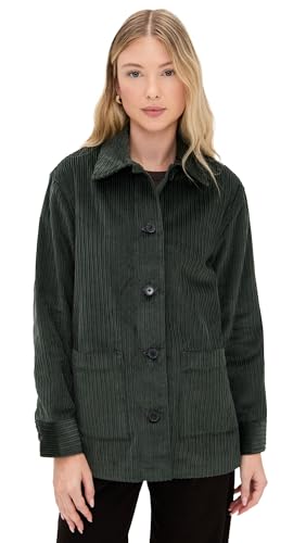 Madewell Women's Corduroy Chore Jacket, Graphite Green, M